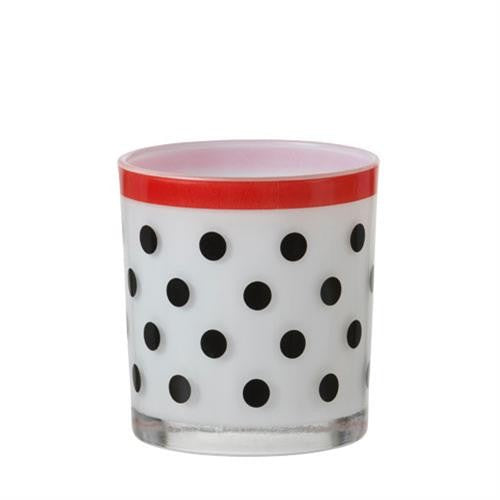 Red with Black Dots Votive Holder