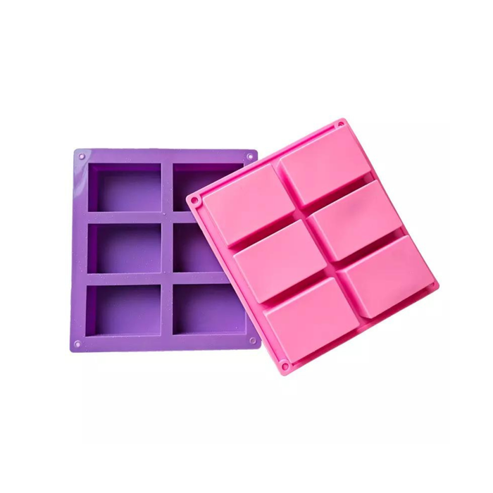 Rectangle Pattern Soap Mould 6 Bars 130g