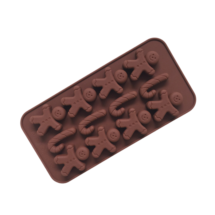 Gingerbread & Candy Cane Shape Soap Mould