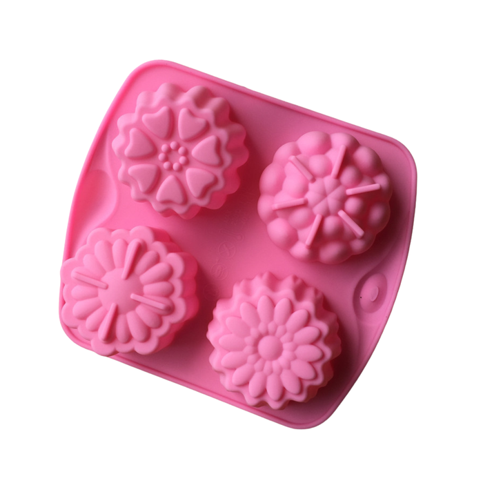 Different Flowers Soap Mould 4 Bars 55g