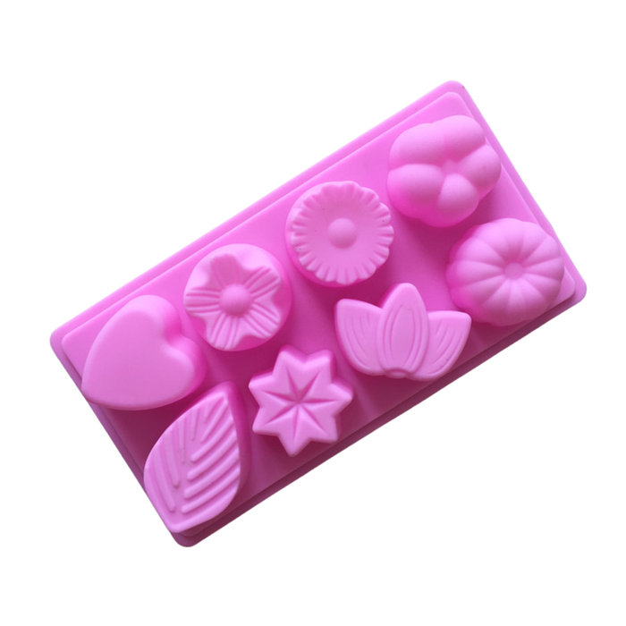 Flowers & Plants Soap Mould 8 Bars