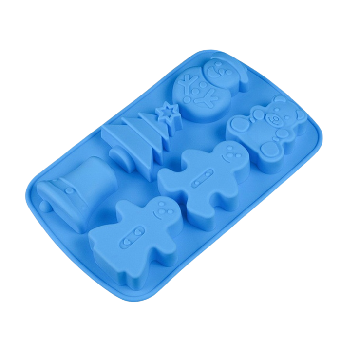 Christmas Design Gingerbread Soap Mould 6 Bars 110g