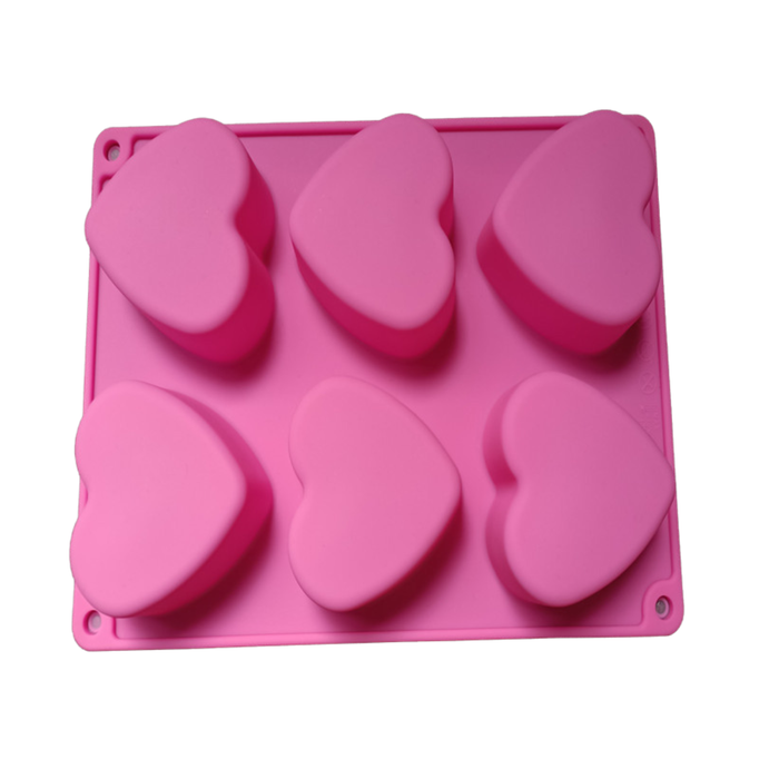 Heart Soap Mould 6 Bars