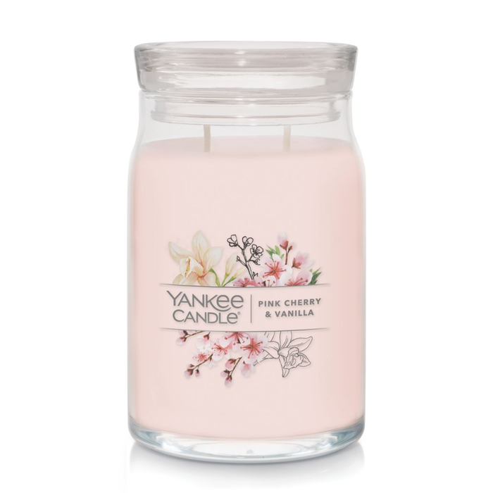 Pink Cherry & Vanilla Signature Large Jar Candle