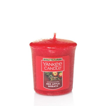 Red Apple Wreath Samplers Votive Candle